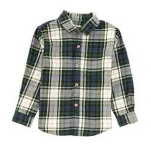 Plaid Kids Shirt Size 2/3- Green and White Class/Club NWT Dillard’s
